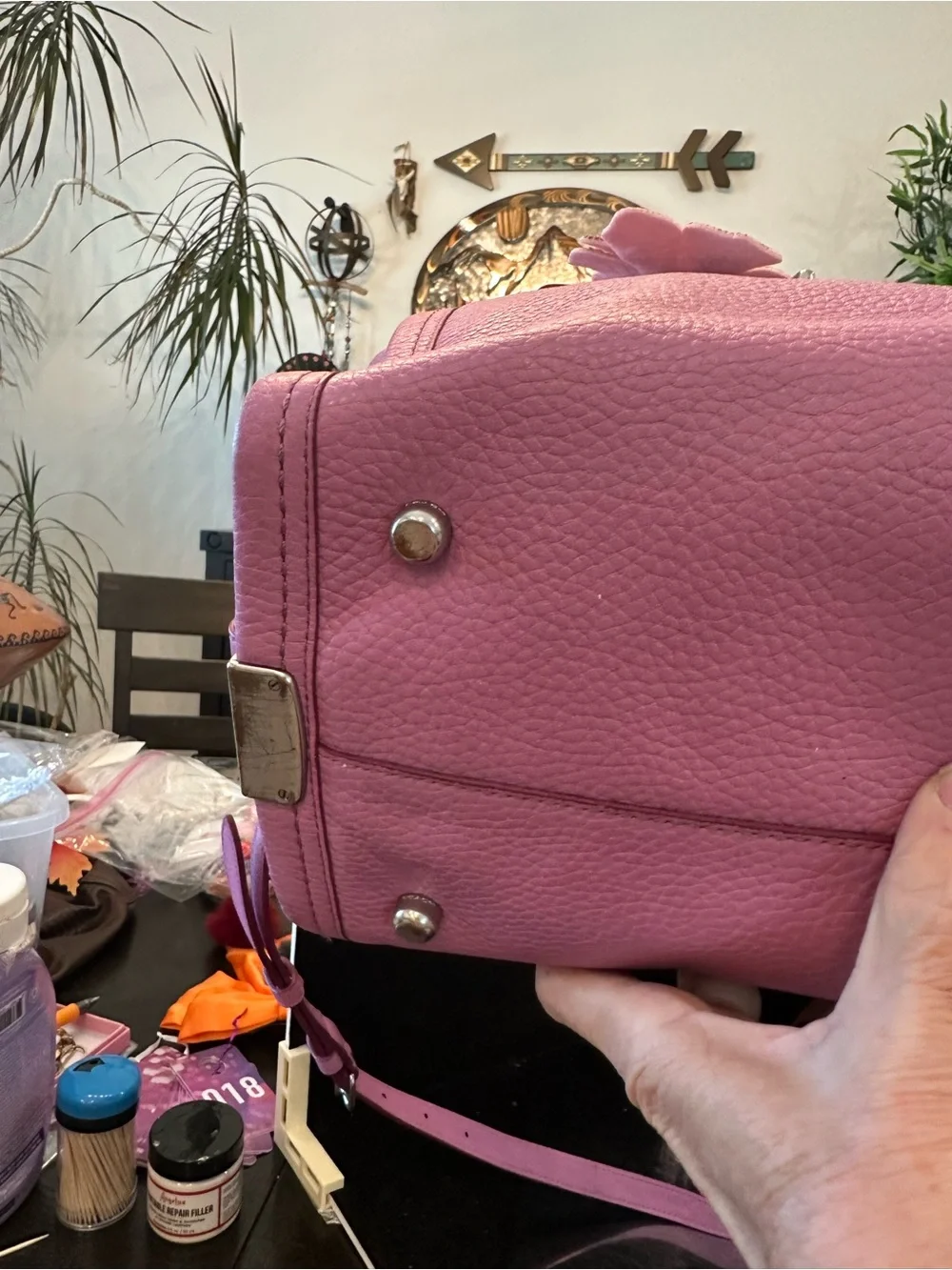 Coach #018 SWAGGER “37” Leather Puse color Beauty💜💜💜